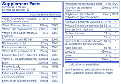 Pure Encapsulations O.N.E. Multivitamin - 60 Count