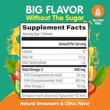 OmegaVia Omega 3 Gummies - High DHA for Kids Brain & Eye Health - Sugar-Free Natural Fruit Flavor - 60 Gummies