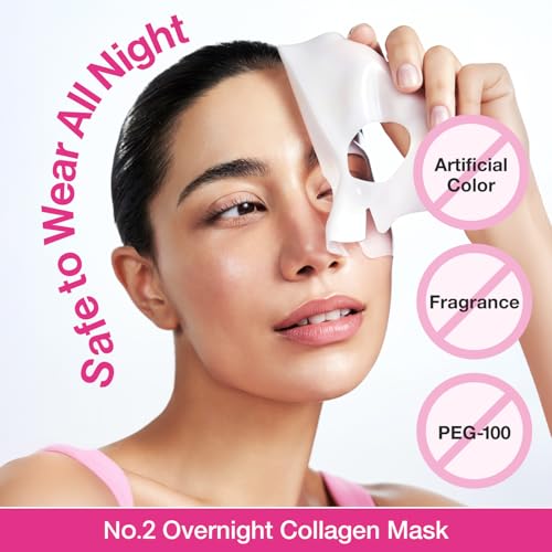 numbuzin No.2 Rose PDRN Overnight Collagen Face Mask – Firming & Hydrating Korean Mask for Elasticity & Minimized Pores (Pack of 4)