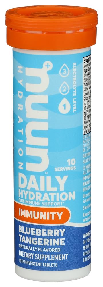 NUUN Immunity Blueberry Tangerine Enhanced Hydration Tablets - 10 Tablets