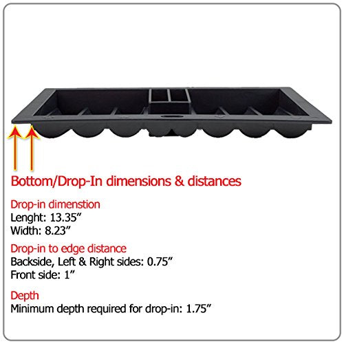 Da Vinci Plastic Poker Dealer Chip Tray for Casino Blackjack Table - Professional Chip Organizer