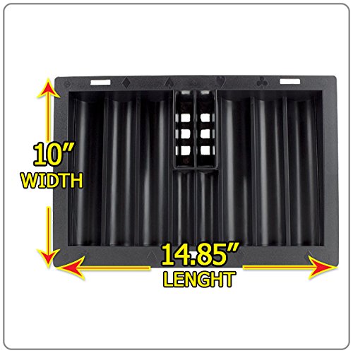 Da Vinci Plastic Poker Dealer Chip Tray for Casino Blackjack Table - Professional Chip Organizer