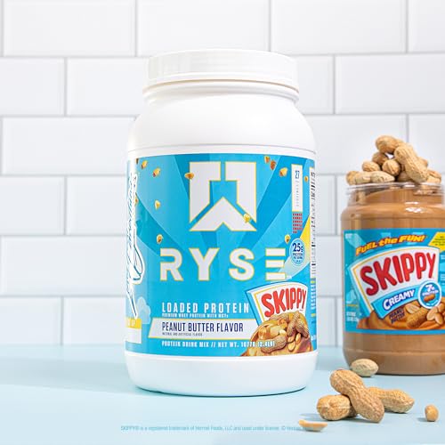RYSE Up Supplements Loaded Protein Powder - Skippy Peanut Butter 27 Servings