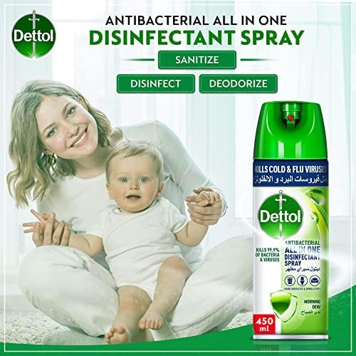 Dettol All-in-One Disinfectant Spray (3-Pack, Morning Dew)