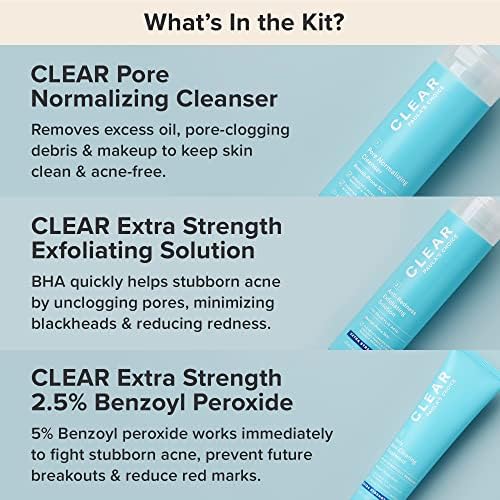Paula's Choice CLEAR Extra Strength Acne Kit - 2% Salicylic Acid & 5% Benzoyl Peroxide
