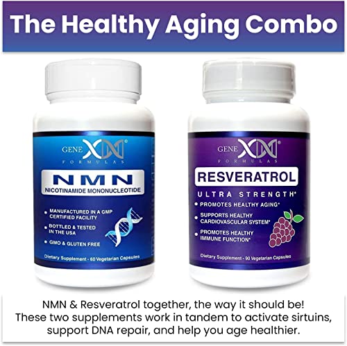 GENEX NMN & Resveratrol Dynamic Duo for Healthy Aging Support (2 Bottles)