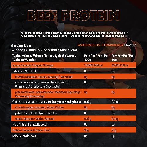 NXT Nutrition Beef Protein Isolate 540g Strawberry & Watermelon - High Protein Dairy-Free