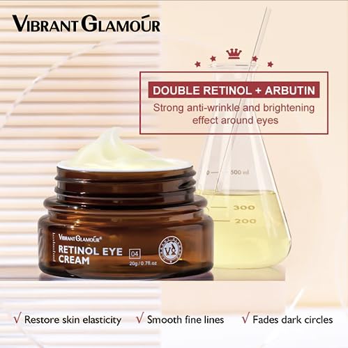Vibrant Glamour Retinol Eye Cream: Reduce Dark Circles & Fine Lines
