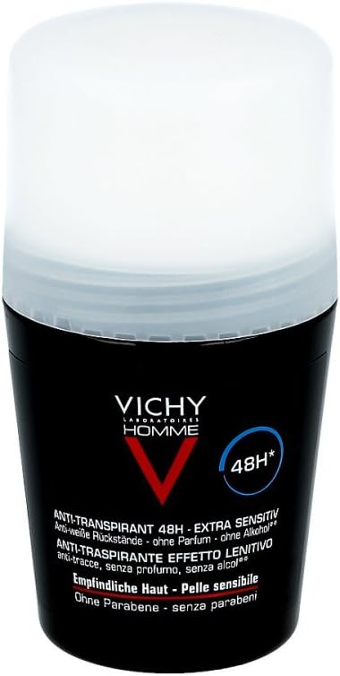 Vichy Homme Anti-Perspirant Roll-On - Stain-Resistant Protection
