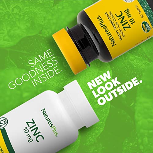 Nature's Plus High-Potency Zinc Tablets 10mg, 90 Pieces