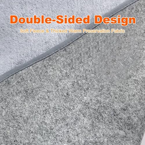 USB Heated Blanket Double Size - 5 Heat Levels & Auto-Off Timer (Grey)