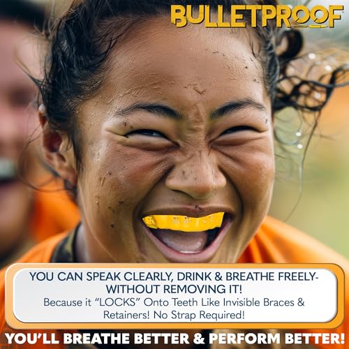 Bulletproof Sports Mouthguard - Ultra-Thin, Breathable, 3X Stronger for Adults & Youth