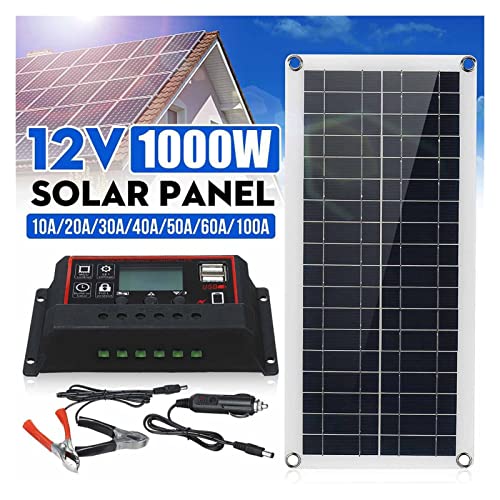 1000W High-Efficiency Solar Panel Kit with 12V Lithium Charge Controller