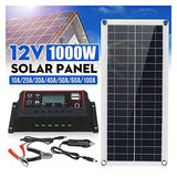 1000W High-Efficiency Solar Panel Kit with 12V Lithium Charge Controller
