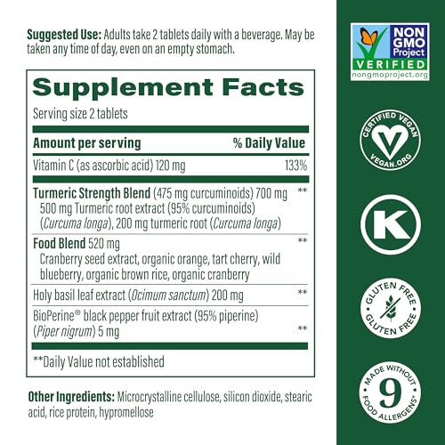 MegaFood Turmeric Strength for Whole Body - 60 Tablets