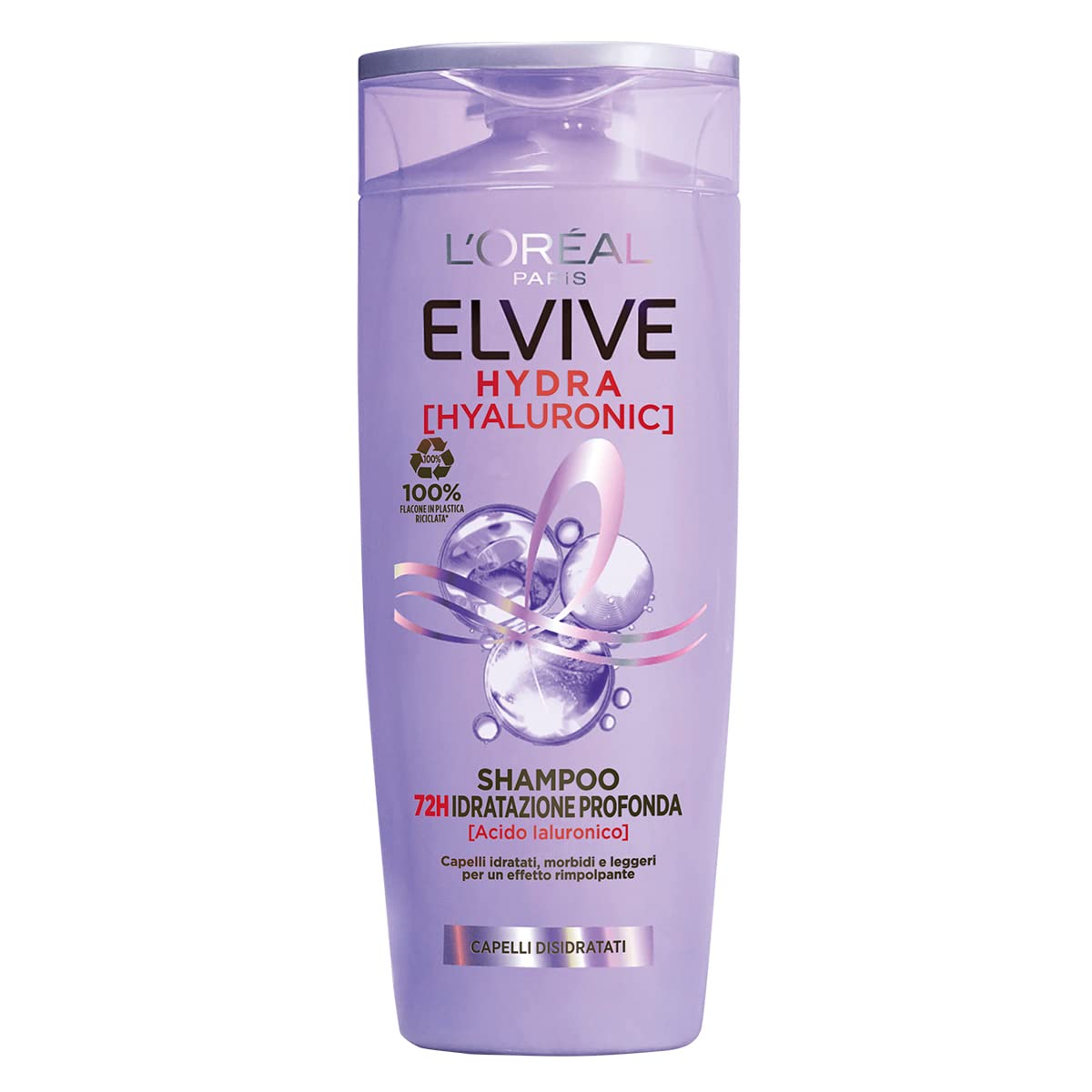 Elvive Hydra Hyaluronic Shampoo Paraben-Free Deep Hydration for Hydro-Dehydrated Hair, 300ml