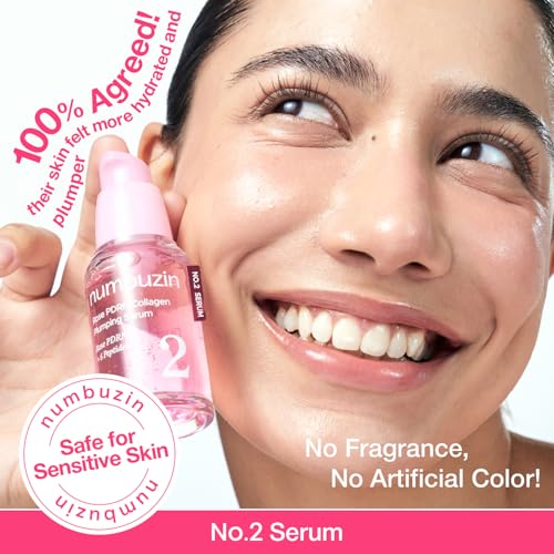 numbuzin No.2 Rose PDRN Collagen Plumping Serum – Hydrating & Firming Korean Skincare Serum for Dry & Combination Skin (1.01 fl.oz.)