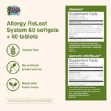 HERBS ETC. Allergy ReLeaf System 2 Bottles 60 Sofgels/Tablets - Natural Allergy Support