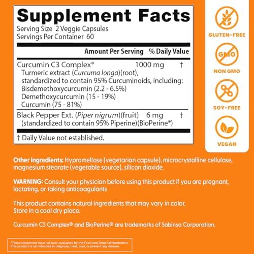 Doctor's Best, High Absorption Curcumin, 120 Veggie Caps
