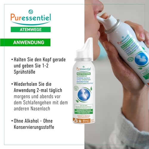 Puressentiel Bio Respiratory Nasal Hygiene Hydrating Spray - 100ml