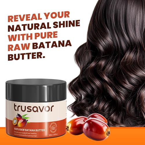 100% Raw Batana Butter, Organic Hair Care Oil Treatment, Natural Moisturizer with Rosemary, 100g/3.35fl.oz