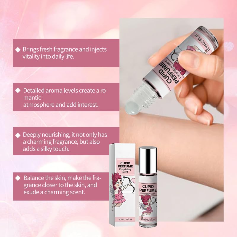 Cupid Lady 10ml Roll-On Perfume - Alcohol-Free, Long-Lasting Fragrance with Rose & Musk Notes
