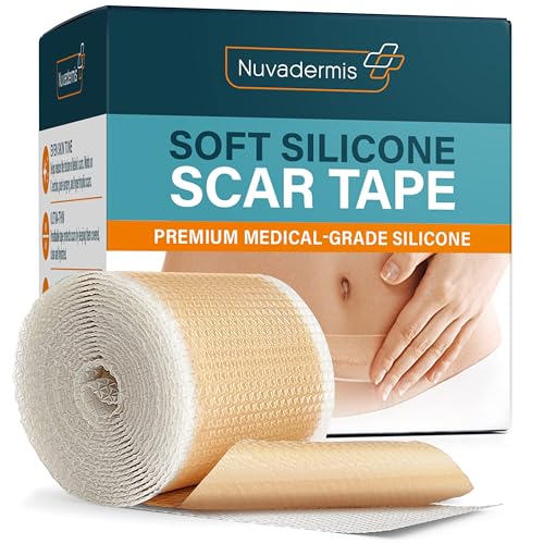 NUVADERMIS Silicone Scar Tape for Surgical Scars, 120x1.5 Roll