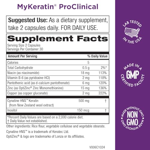 MyKeratin ProClinical Advanced Hair, Skin & Nails Therapy - 60 Veg Capsules
