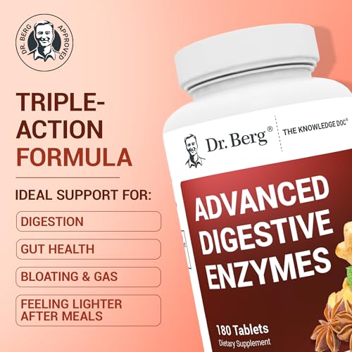Dr. Berg Advanced Digestive Enzymes with Apple Cider Vinegar - 180 Tablets