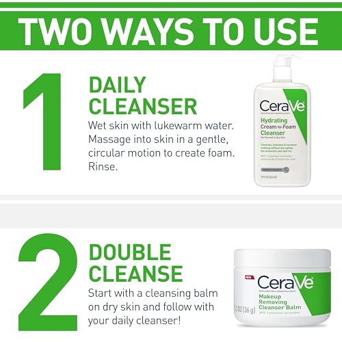 CeraVe Hydrating Cream-to-Foam Cleanser 19floz – Daily Makeup Remover and Face Wash with Hyaluronic Acid, Fragrance Free, Non-Comedogenic