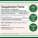 Premium Bovine Colostrum 1000mg - 120 Capsules with 15% IgG for Immune Support
