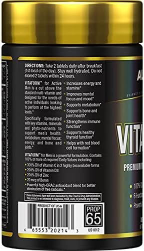 ALLMAX, VITAFORM™, Premium Multi-Vitamin For Men, 60 Tablets