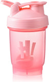 350ml Protein Shaker Cup with Mixing Ball – Leakproof Flip-Lid Sports Bottle for Shakes & Smoothies (Pink)