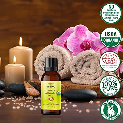 100% Pure Cold Pressed Moroccan Organic Argan Oil (30ml) - Hair, Skin & Nail Treatment