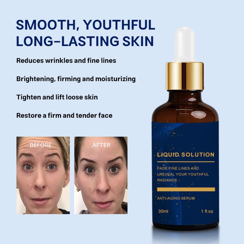 Anti-Aging Serum with Hyaluronic Acid & Vitamin C - Hydrating & Brightening Formula - 30ml