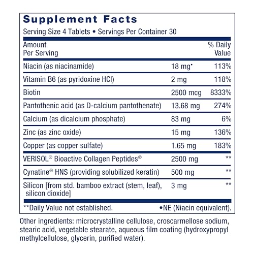 Life Extension Hair, Skin and Nails Collagen Plus Formula - 120 Tablets