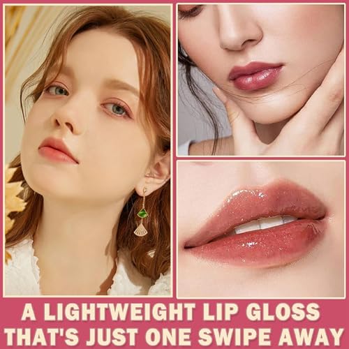 3 Pcs Mini Lip Gloss Set - Tinted Plumping Glow Oil for Teenage Girls & Women | Cute Hydrating Mirror Gloss | Non-Sticky Long-Lasting Moisturizing