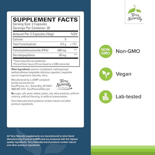 Terry Naturally Pea Healthy: Powerful Inflammation Support & Pain Relief