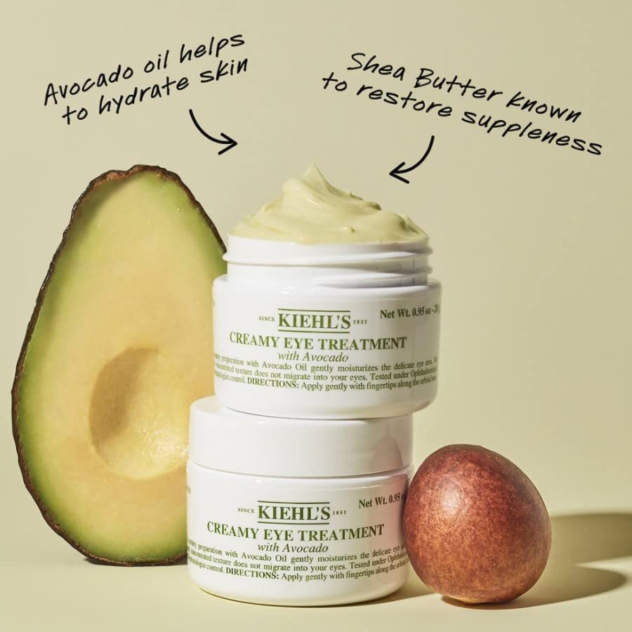 Kiehl's Creamy Avocado Eye Treatment - Reduce Puffiness & Dark Circles (0.5 oz)