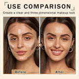 ALMEKAQUZ 2pcs Liquid Contour Stick and Highlighter Makeup Stick | Warm Toned Bronzer for Hydrating, Nourishing Glow