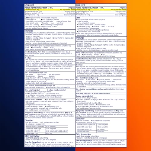 Vicks DayQuil & NyQuil Severe Honey Combo Pack - Max Strength Cold & Flu Relief, 2 x 12 oz