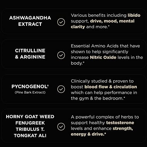 21,800mg Testosterone Booster for Men 8X Strength w. Ashwagandha, Tongkat Ali, Pycnogenol, Tribulus - Total T Testosterone Supplement for Men Male Enhancing Libido Test Booster + Muscle Builder Pills