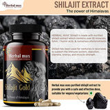 Herbal Max Himalayan Shilajit Gold Extract 800mg 30 Capsules Pack of 3