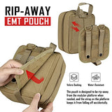 LIVANS Tactical First Aid Pouch - MOLLE EMT Medical Bag with Quick Release Design for Military & Outdoor Survival
