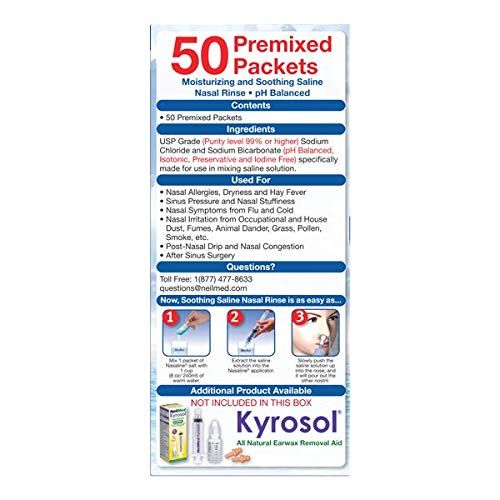 Squip Nasaline Pre-mixed Saline Packets - 50 Count