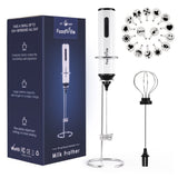 MF05 Rechargeable Handheld Milk Frother & Foam Maker with Stainless Whisk