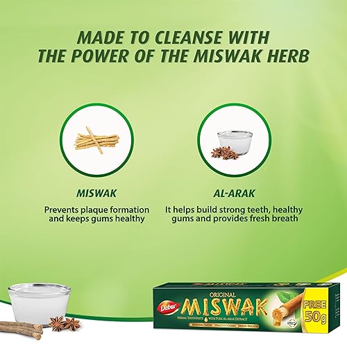 Dabur Miswak Toothpaste for Healthy Gums & Fresh Breath (170g Pack)