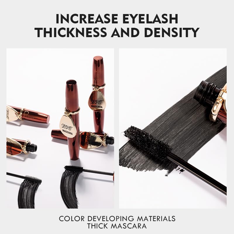 SKY-TOUCH Waterproof Mascara - Volumizing & Lengthening - Black - Long Lasting