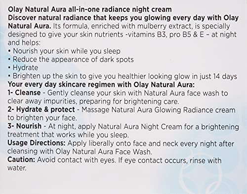 Olay Natural Aura Night Cream: Radiance-Boosting Mulberry Extract