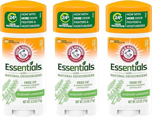 ARM & HAMMER Essentials Natural Deodorant, Fresh - 2.5 oz, 3 Pack - Aluminum-Free